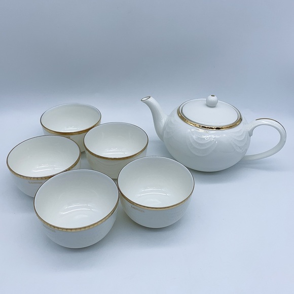 6-Pcs Lanvin Paris Teapot & Cup Set - Picture 3 of 12